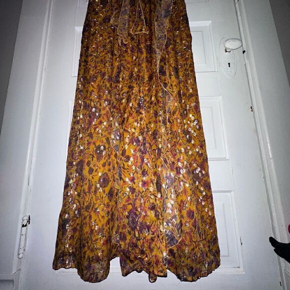 Marie Oliver NWTs Silk Blend Jayda Dress in Marigold Harvest Size 4 - Picture 6 of 13